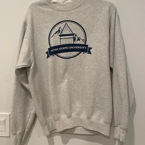 Gray Utah State M men’s crewneck sweatshirt